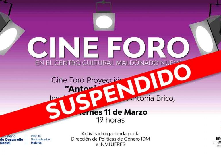 Se suspendió Cine Foro previsto para esta jornada en el Centro Cultural Maldonado Nuevo