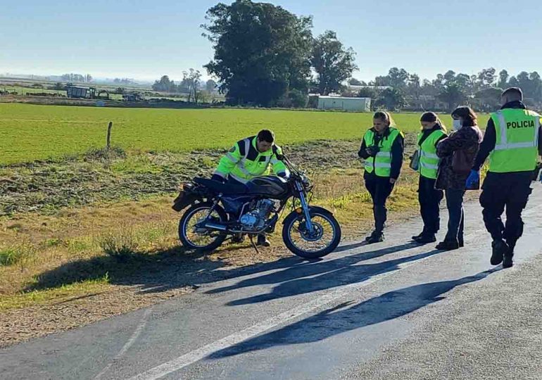 Un hombre murió al ser embestido por una moto en el kilómetro 54 de la Ruta 45