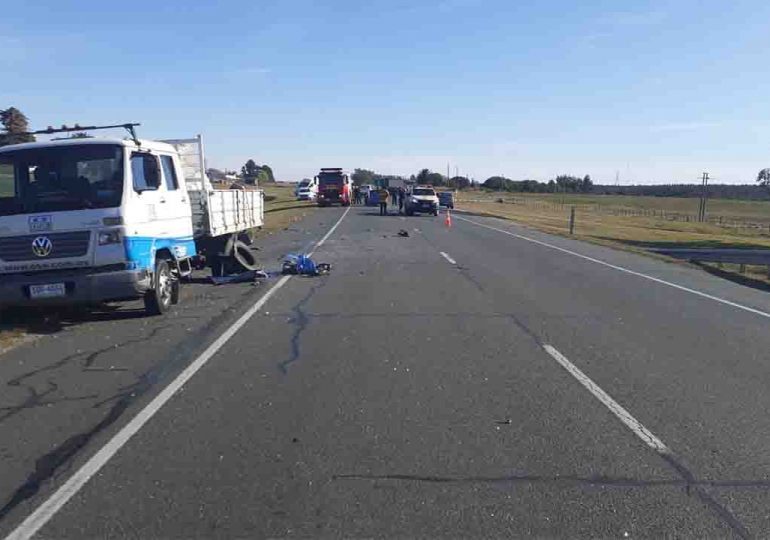 Siniestro fatal entre auto y camión en Ruta 8