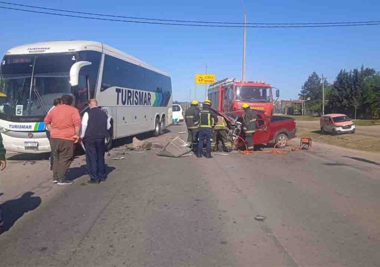 Ómnibus de Turismar que salió de Punta del Este con destino a Durazno chocó a la altura del kilómetro 98 de la Ruta 5