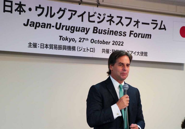 Uruguay está "dispuesto a avanzar" en un TLC con Japón, dijo Lacalle en Tokio