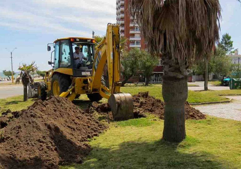 Iniciaron tareas para monumento al obrero en la plazoleta Porto Alegre