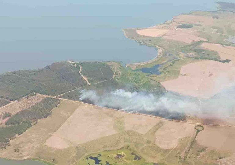 El incendio de Laguna del Sauce quedó controlado anoche, pero falta mucho para extinguirlo por completo