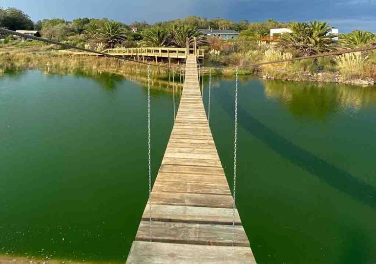 Habilitaron puente "colgante" sobre el arroyo "Tarariras"