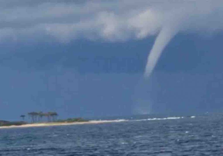 Un tromba marina se registro frente a Punta del Este