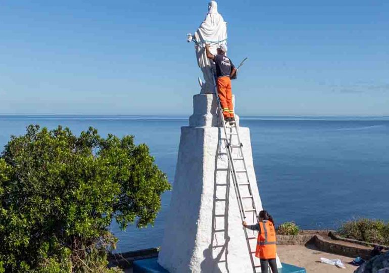 Acondicionan la Virgen de los Pescadores