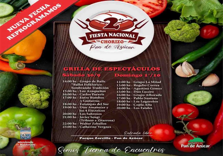 Debido a las lluvias recientes, se reprograma la segunda Fiesta Nacional del Chorizo