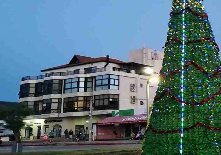 Encienden árbol de Navidad en Piriápolis