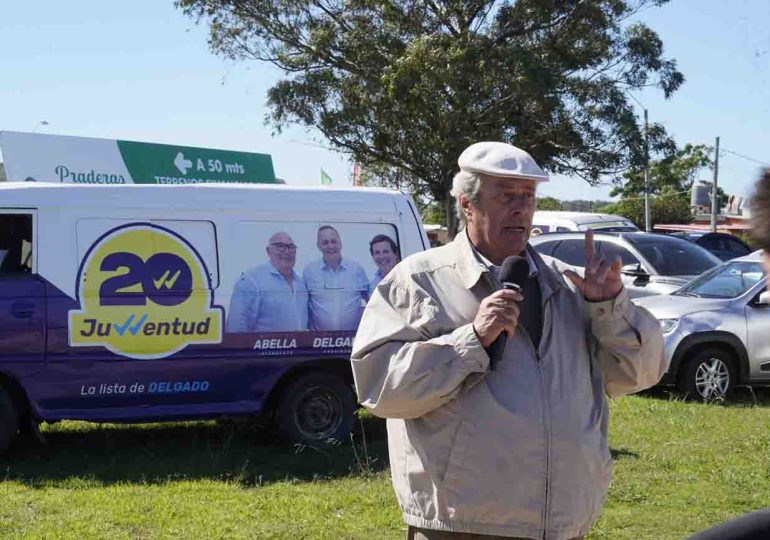 Martín Hualde Miguel Abella y Antía, acompañaron la gira de Álvaro Delgado en Maldonado