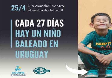 Cada 27 días un niño es herido de bala en Uruguay