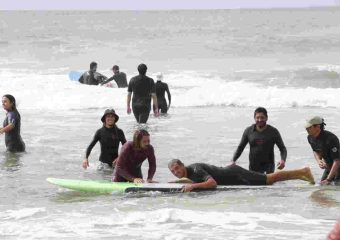 Nueva edición del surf inclusivo congregó a decenas de participantes