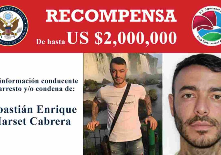 Estados Unidos ofrece recompensa de hasta 2 millones de dólares por información sobre Sebastián Marset