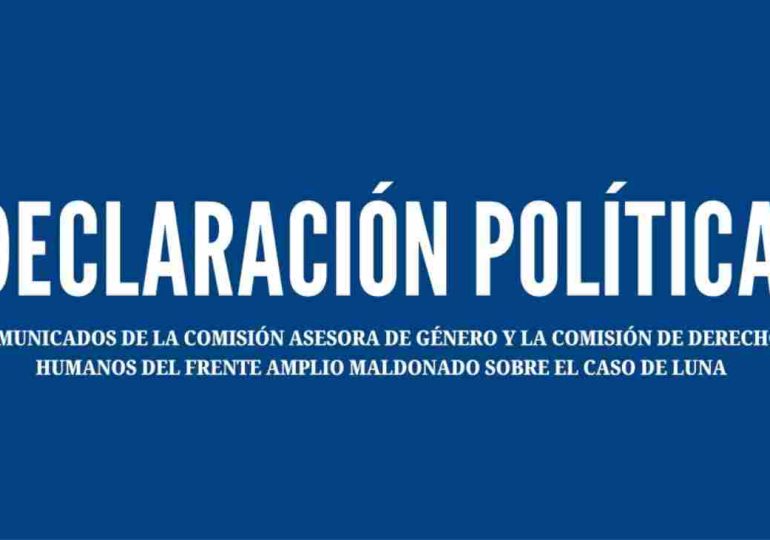 Frente Amplio se pronuncia tras femicidio de Luna en Maldonado