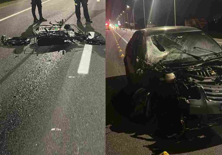 Motociclista murió en choque con un auto en Ruta 9, Rocha