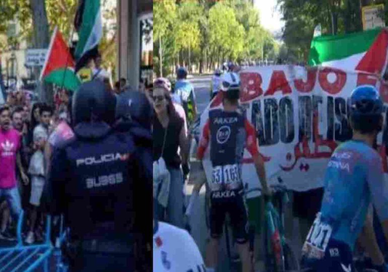 Protestas propalestinas cancelan etapa final de la Vuelta a España