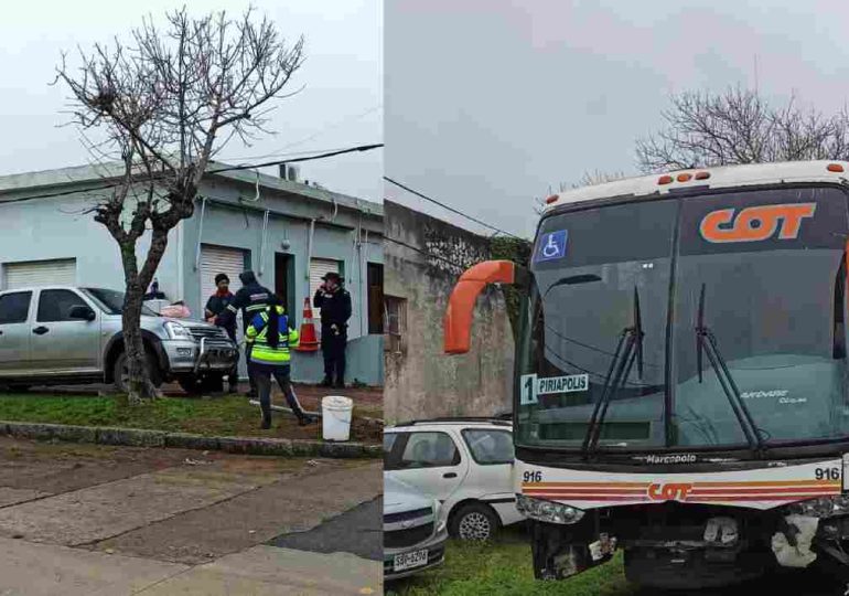 Choque entre ómnibus y camioneta en Piriápolis deja dos personas lesionadas