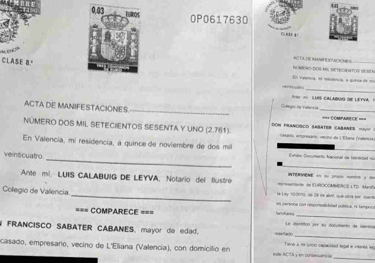 Cardama: notario español advierte que acta de garantía “podría ser falsa”
