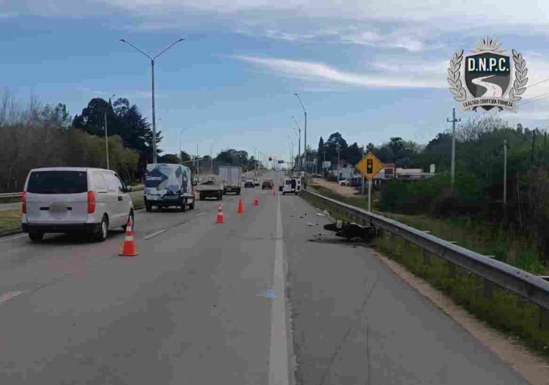 Motociclista grave tras choque en Ruta 8