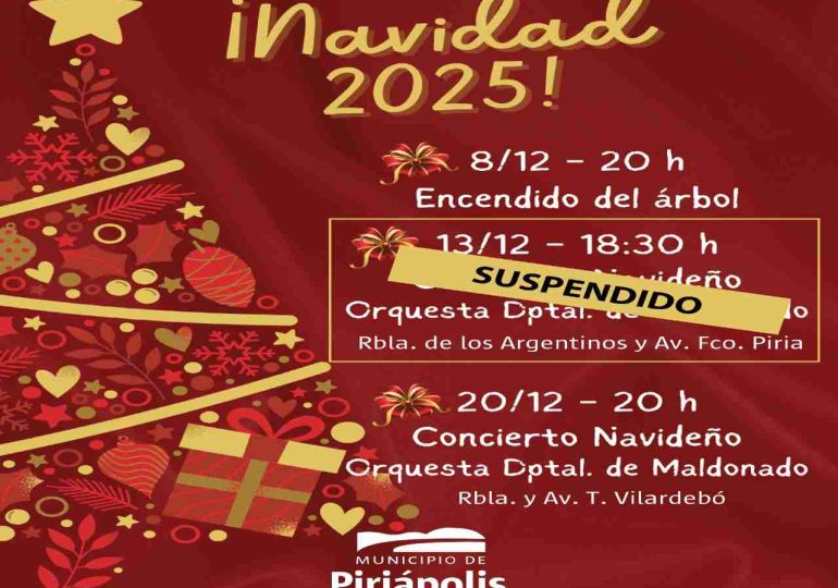 Suspenden concierto navideño de la Orquesta Departamental en Piriápolis