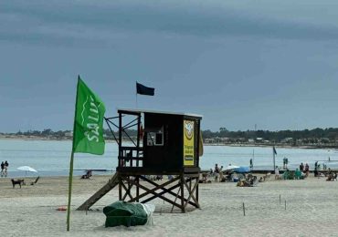 Bandera negra en la playa de Piriápolis por tormentas eléctricas