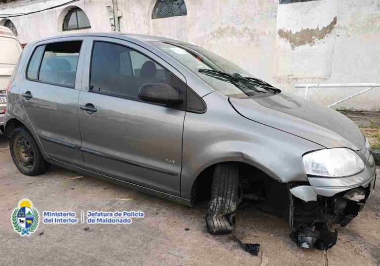 Persecución policial en Punta del Este terminó con choque, un herido de bala y dos detenidos