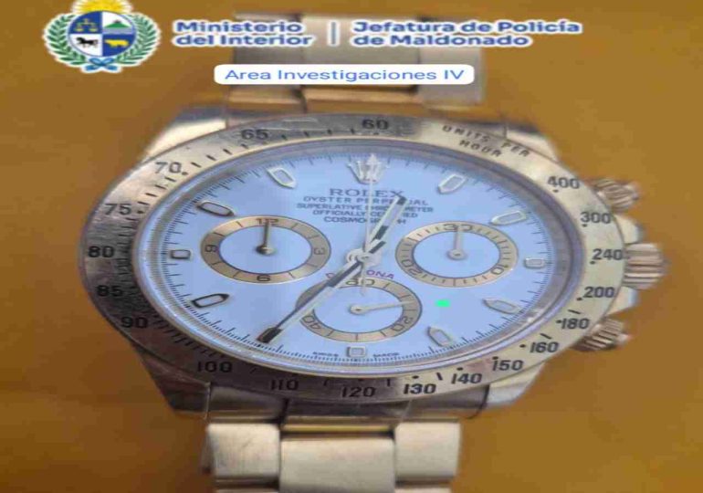 Recuperan reloj Rolex valuado en 50.000 dólares en La Barra