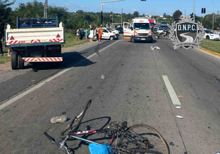 Un ciclista murió tras un siniestro de tránsito en Ruta 8, a la altura de El Monarca