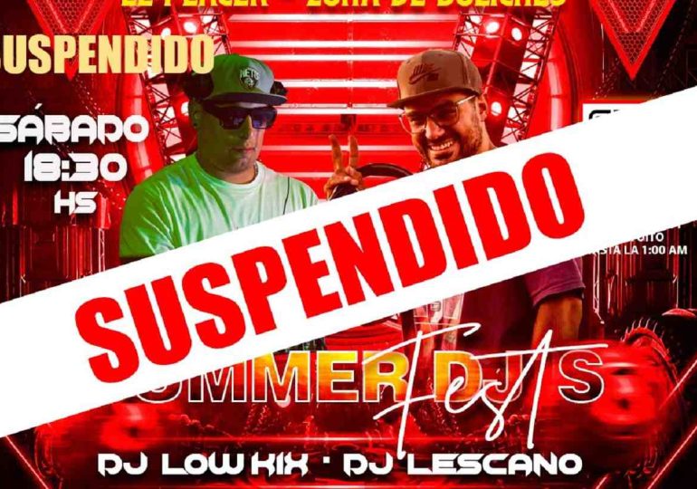 Show de DJ en El Placer quedó suspendido hasta nuevo aviso