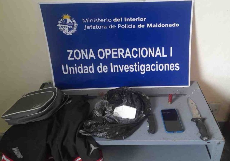 Detenido con cocaína tras rapiñar a dos adolescentes en Pan de Azúcar