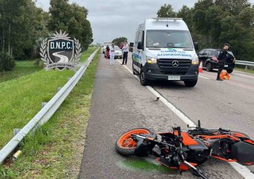 Motociclista de 20 años muere en Ruta 9 y no hay testigos del siniestro