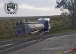 Triple siniestro entre camiones en Ruta 3 terminó sin personas lesionadas