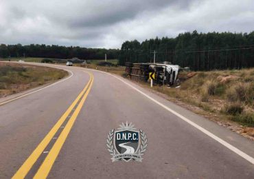 Un camionero murió tras el vuelco de un camión con ganado