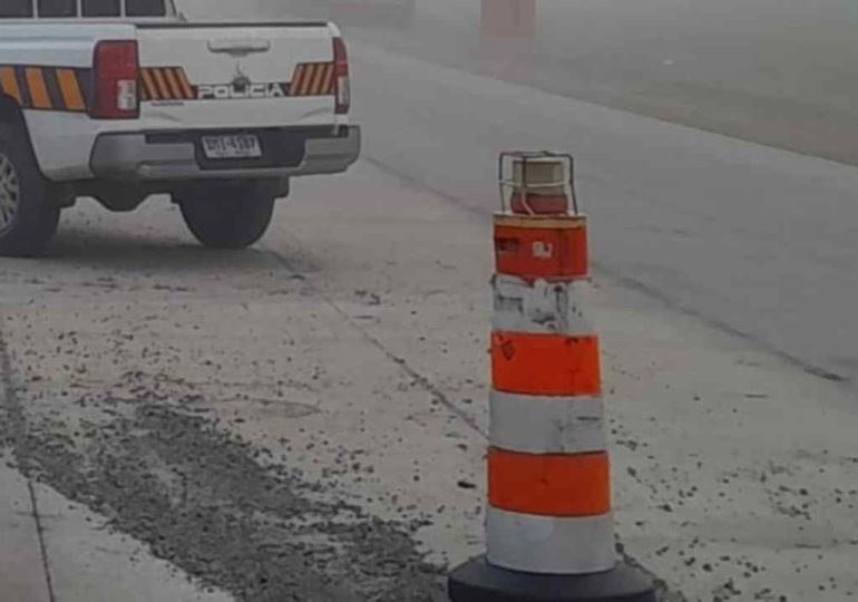 Vuelco frente al Aeropuerto Internacional Laguna del Sauce