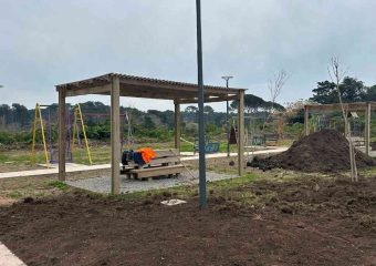 Avanzan las obras de la nueva plaza del barrio La Lechuga en Piriápolis