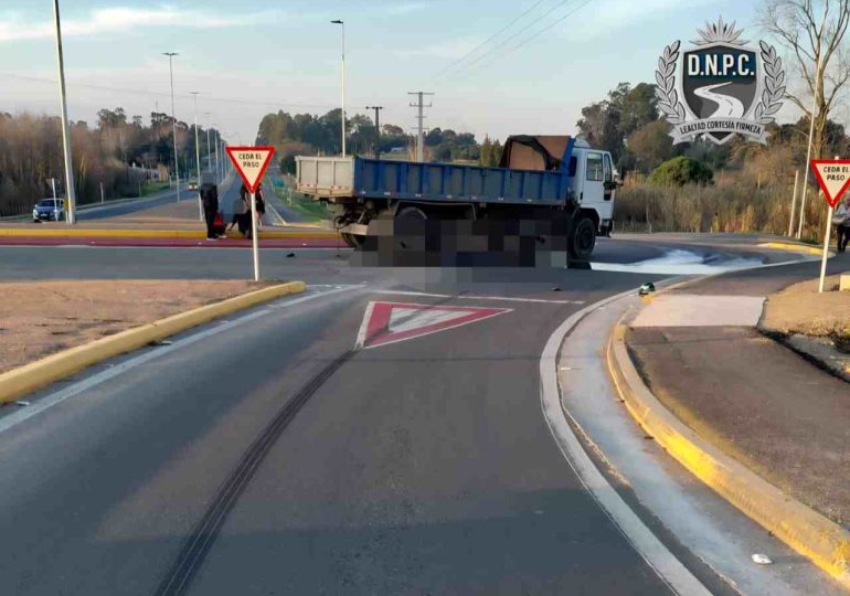 Motociclista de 58 años murió en siniestro de tránsito en Ruta 6