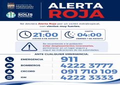 Municipio de Solís Grande exhorta a extremar las medidas de prevención por la Alerta Roja