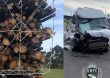 Micro embistió a camión en Ruta 5 y una persona resultó lesionada