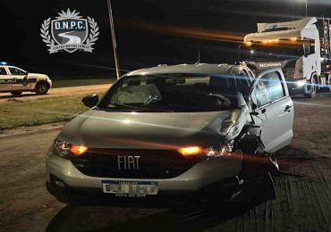 Cruzó de senda y chocó de frente contra una moto en Ruta 14
