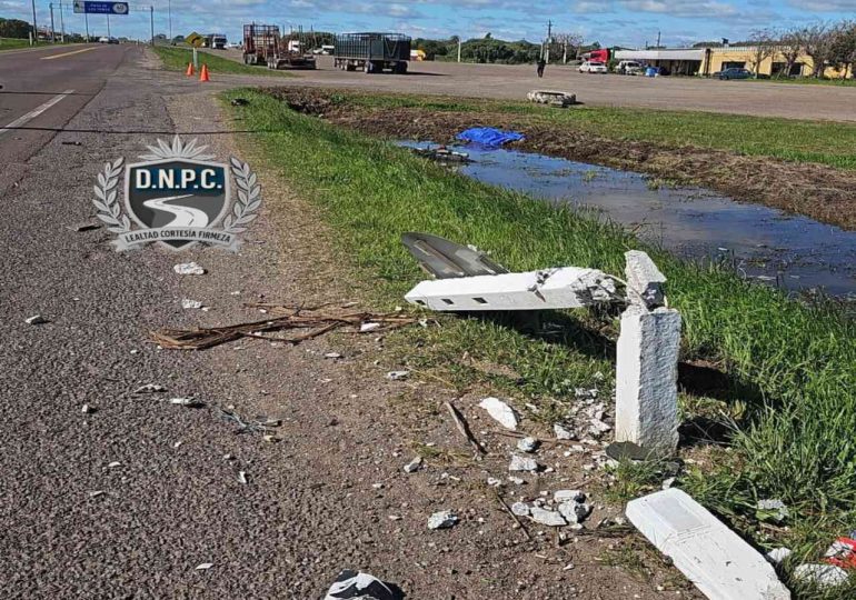 Un motociclista murió al chocar contra un cartel en Ruta 5